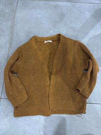 Gilet moutarde à paillettes
