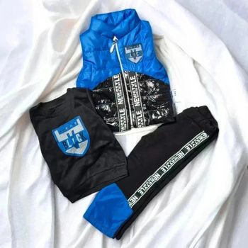 Ensemble 3 pièces 3/4 ans bleu et noir