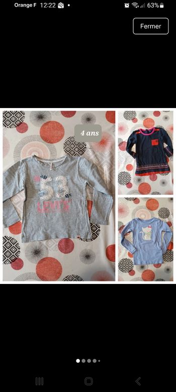 Lot 3 t-shirts qlevis Gap 👧 taille 4 ans