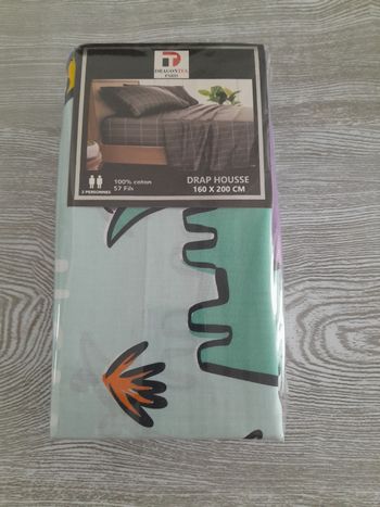 Drap housse 160x200cm imprimé