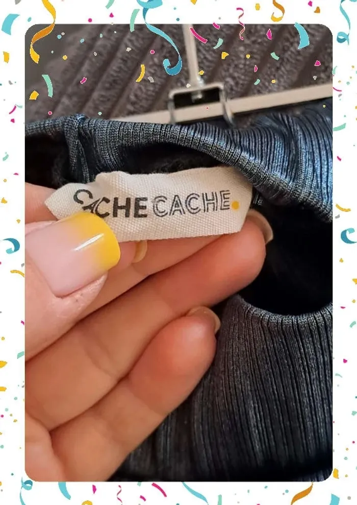 🩶 pantalon plissé marque cache cache - photo numéro 4