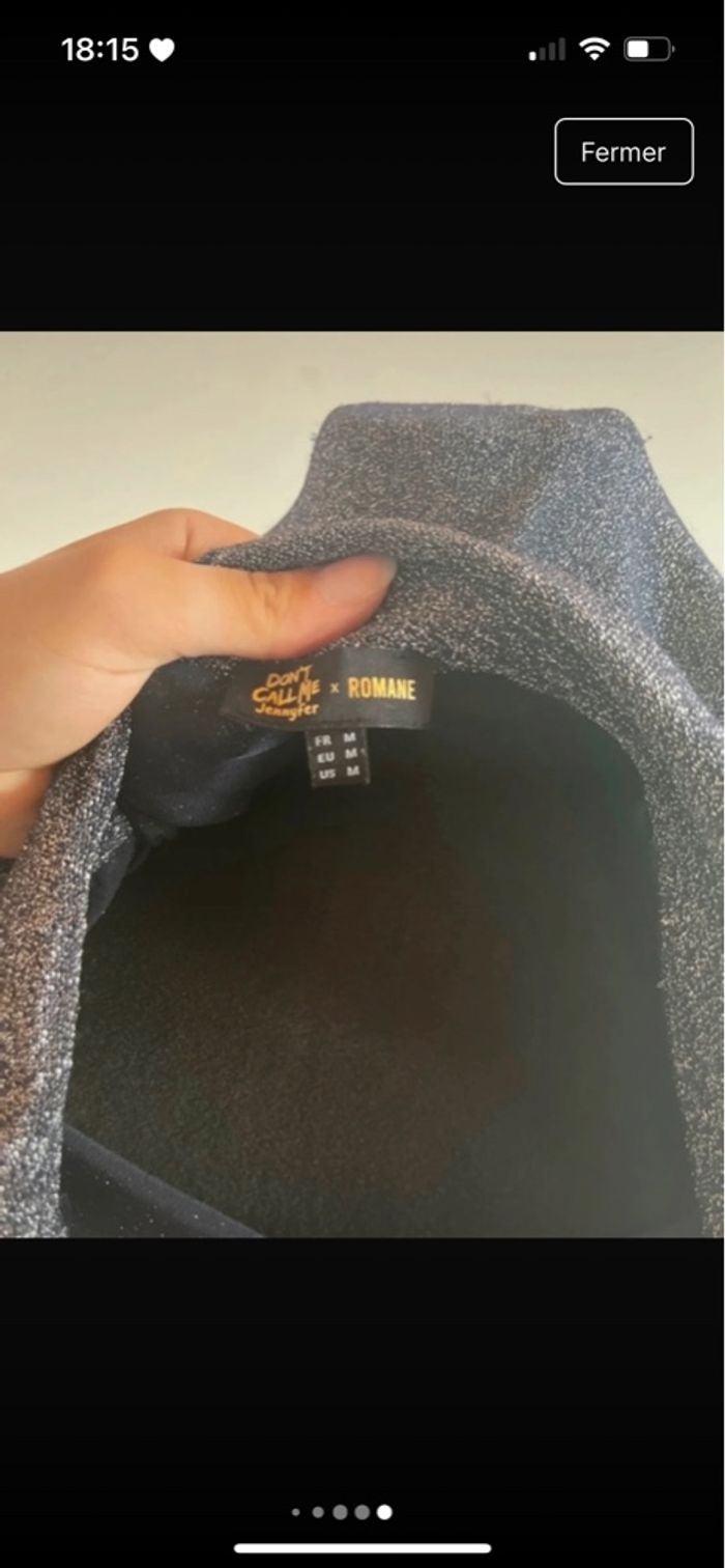 Robe courte à paillettes manche longue taille M de chez Jennyfer en très bon état - photo numéro 8