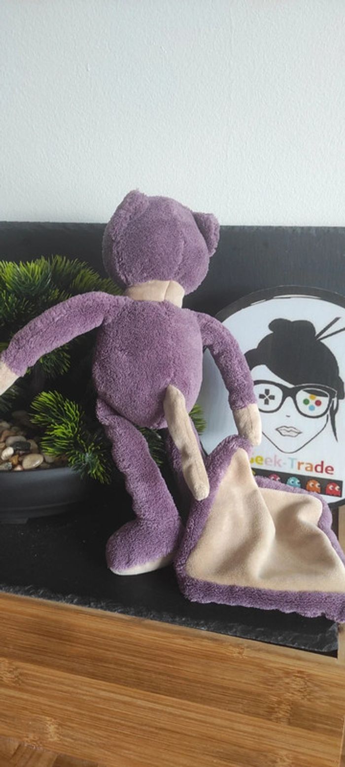 Histoire d'ours Les sweety's Tilalous doudou chat violet beige mouchoir peluche les usées - photo numéro 2