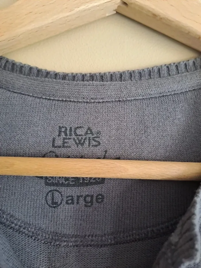 CADEAU pr tte cde à la dde pls défauts Pull homme kaki grisé Rica Lewis L - photo numéro 7