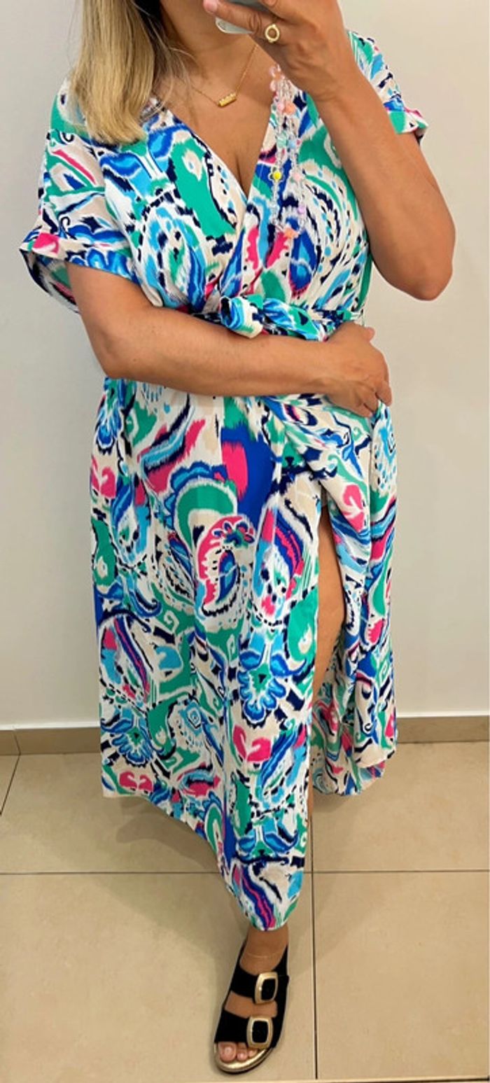 🦋Robe longue imprimée Taille M - photo numéro 4