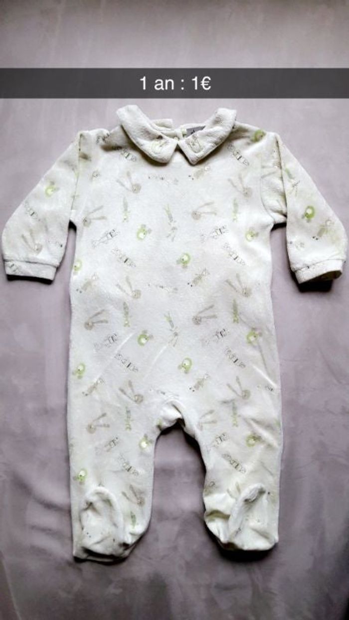 Pyjama 1 pièce velour