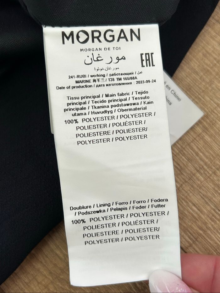 Robe portefeuille bleue marine neuve Morgan taille 38 (valeur 70€) - photo numéro 10