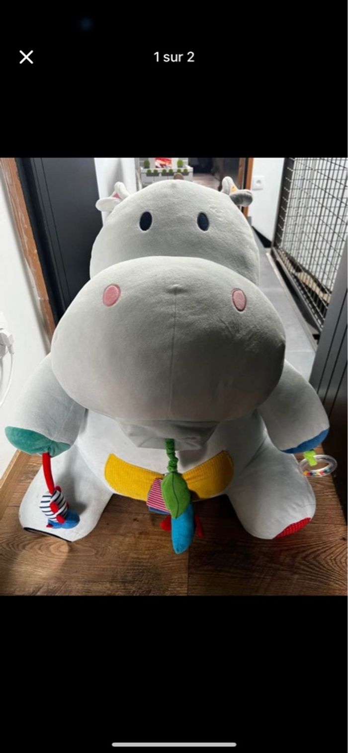 Peluche hippopotame géant