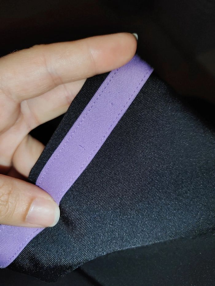 Legging noir à bande violette - photo numéro 6