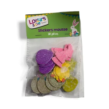 x30 stickers en mousse Pâques Loisir & Cie Roland