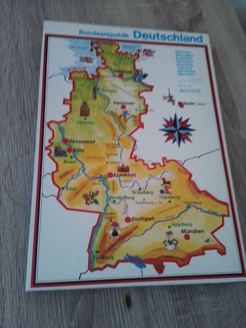 Ancien puzzle de l'Allemagne de l'ouest de 1960