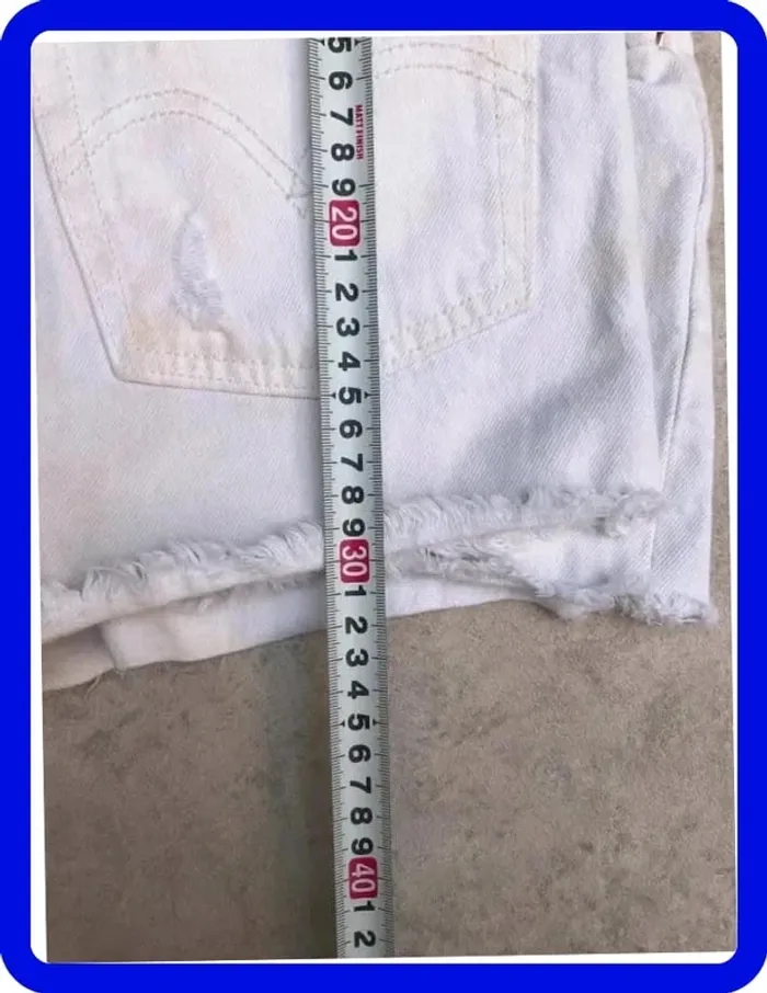 Short Levi's 501 W36 FR46 Blanc Femme Women #SHO1 - photo numéro 4