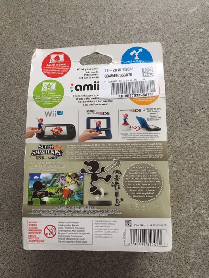 Figurine Amiibo Super Smash Bros Mr. Game & Watch - photo numéro 2