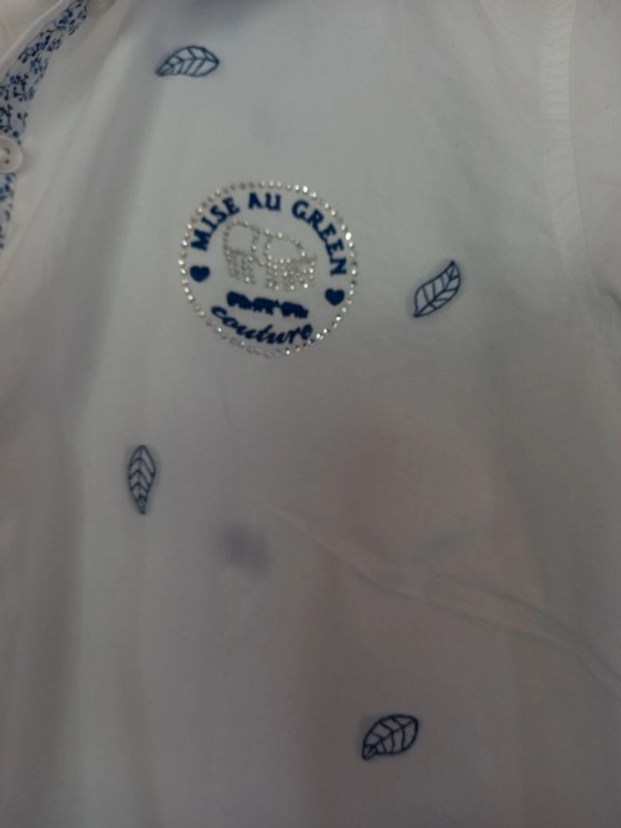 Chemisier feuilles bleues - photo numéro 2