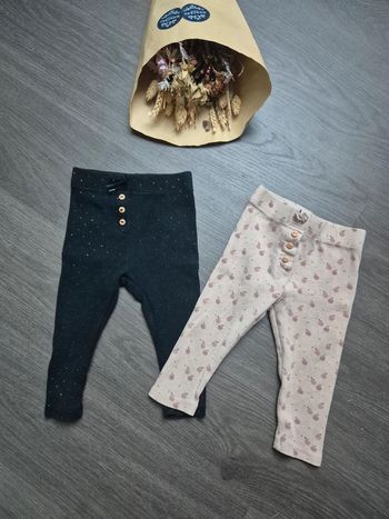 Magnifique lot de 2 leggings côtelé kiabi 9 mois