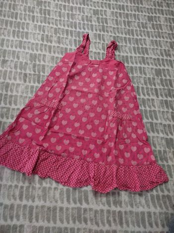 Robe bretelles coeur rose Creeks 8 ans