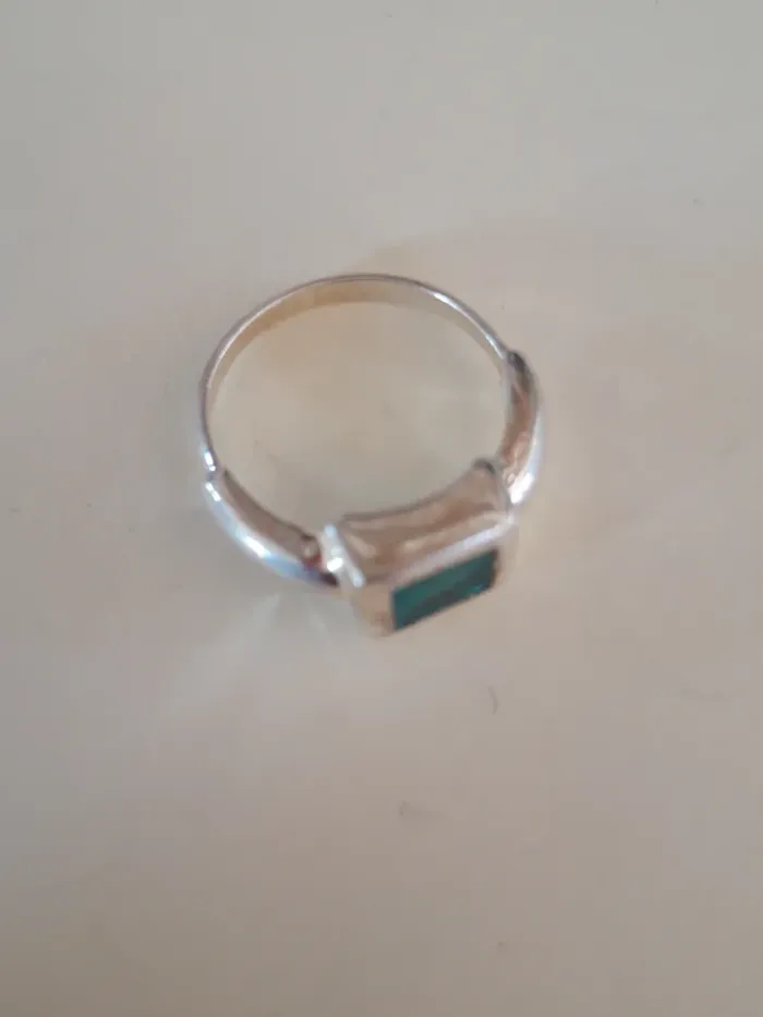 Bague ajustable pierre bleue - photo numéro 3