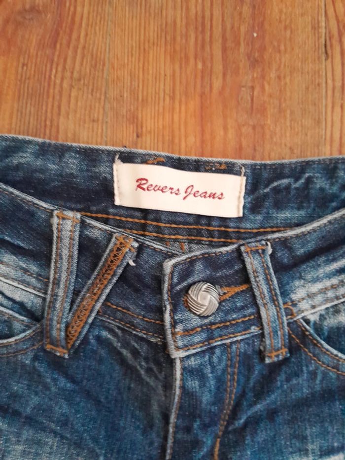 Short jeans effet délavé Revers jeans T34 - photo numéro 4