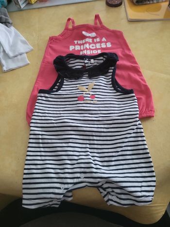 Combishorts rose et cerise