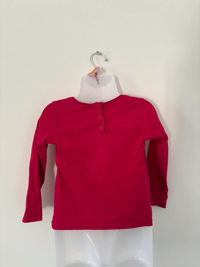 👕 T-shirt In Extenso rose fuchsia - Taille 98 cm 🦋🌸 - photo numéro 2