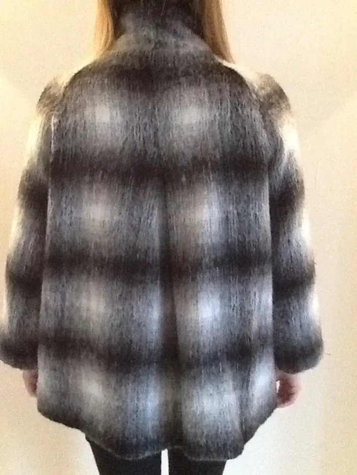 Manteau, veste à carreaux - Gris - taille 36/38 - photo numéro 3