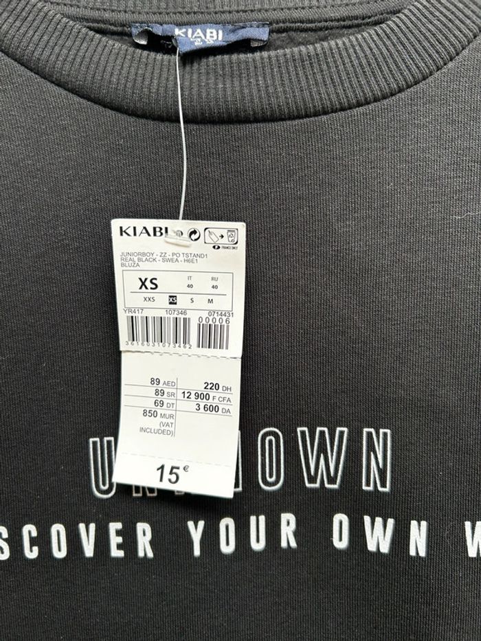 Sweat Noir Kiabi - Taille XS - photo numéro 2