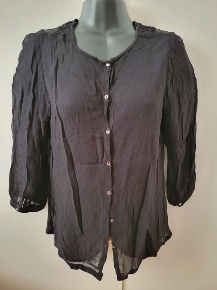 Chemise chemisier dentelles au dos et épaule taille M 38 - photo numéro 3