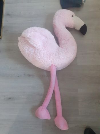 Peluche géante flamant rose 97cm