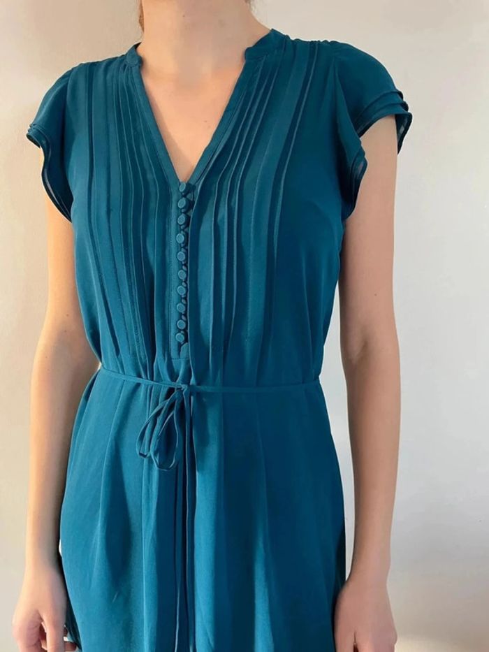 Superbe robe bleu canard - photo numéro 2