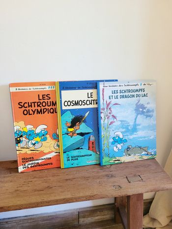 Lot de 3 BD Les schtroumpfs 