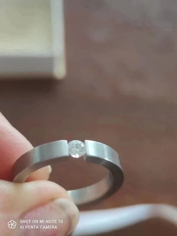 @Maty Tendance Anneau acier serti zirconium - photo numéro 2