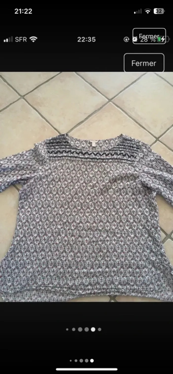 Magnifique blouse avec broderie en 42 de la boutique Esprit en excellent état - photo numéro 4