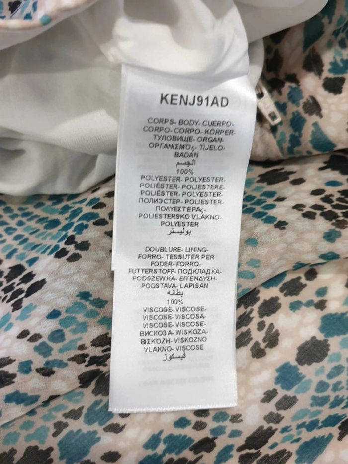 Jupe courte femme Naf Naf T38 long 46cm beige/vert/noir - photo numéro 4