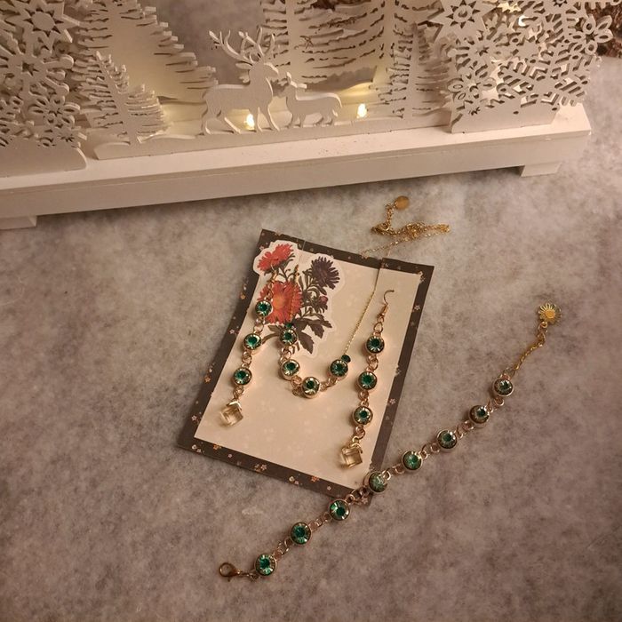 Parrurre complète strass vert