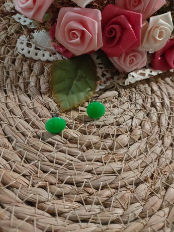 🌿Paire de boucle d'oreille verte🌿