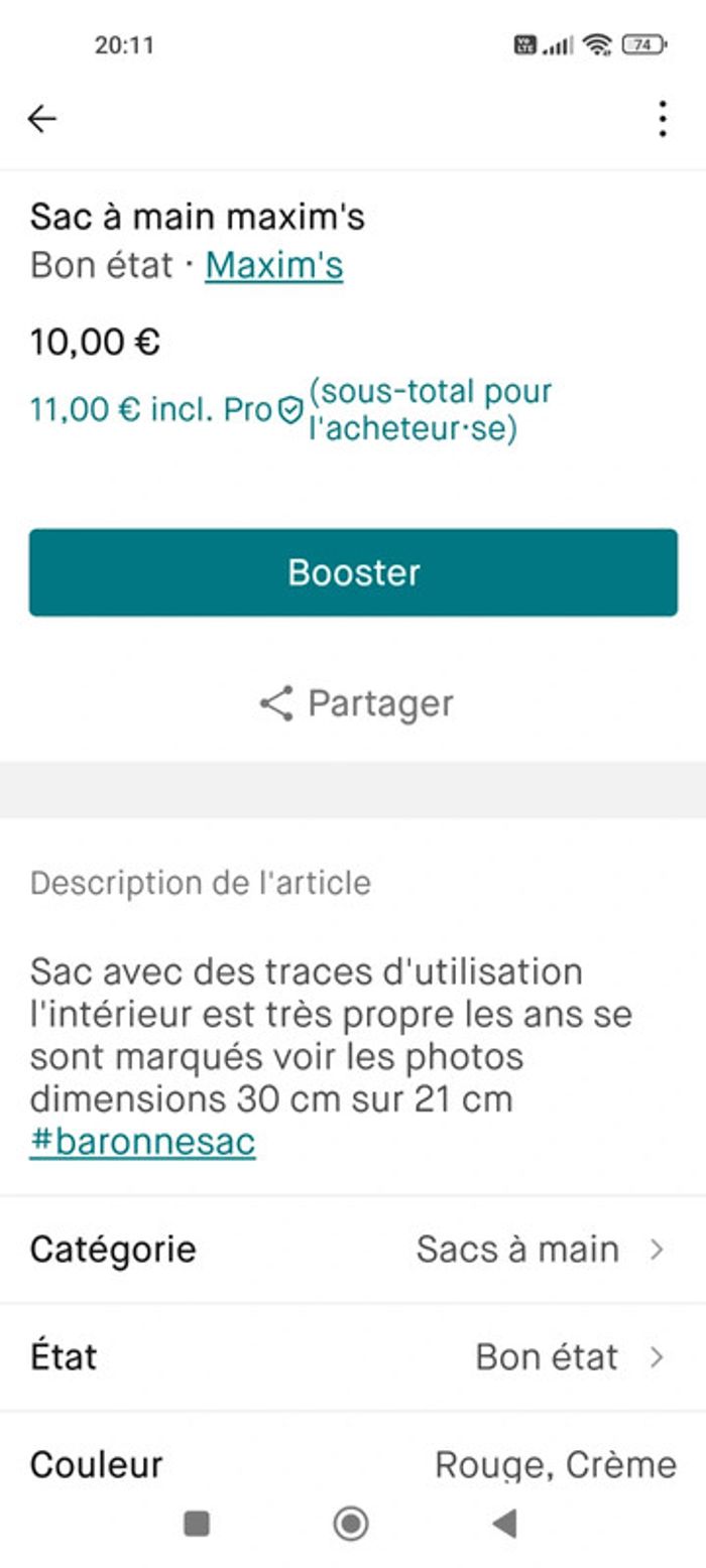 Sac à main maxim's - photo numéro 11