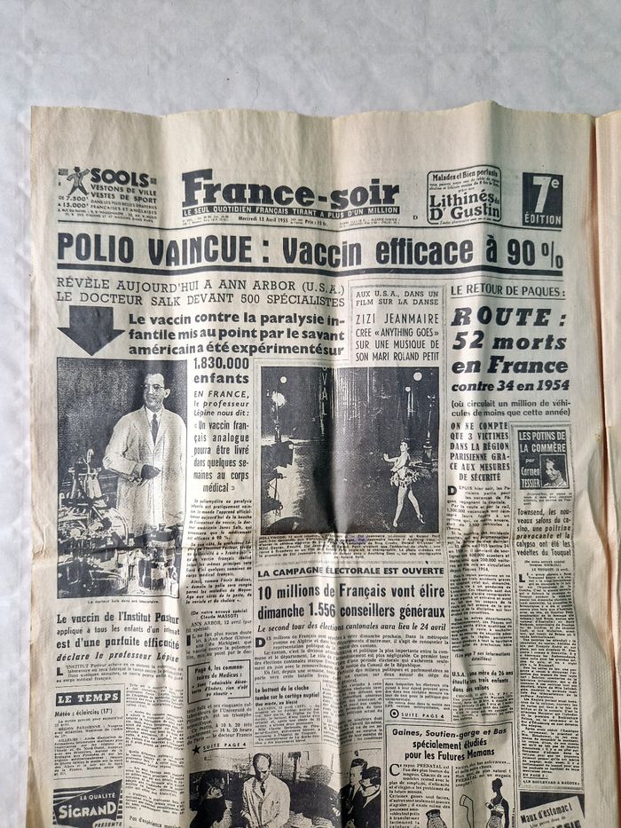 Ancien journal France-soir du 2 novembre 1955 - photo numéro 8