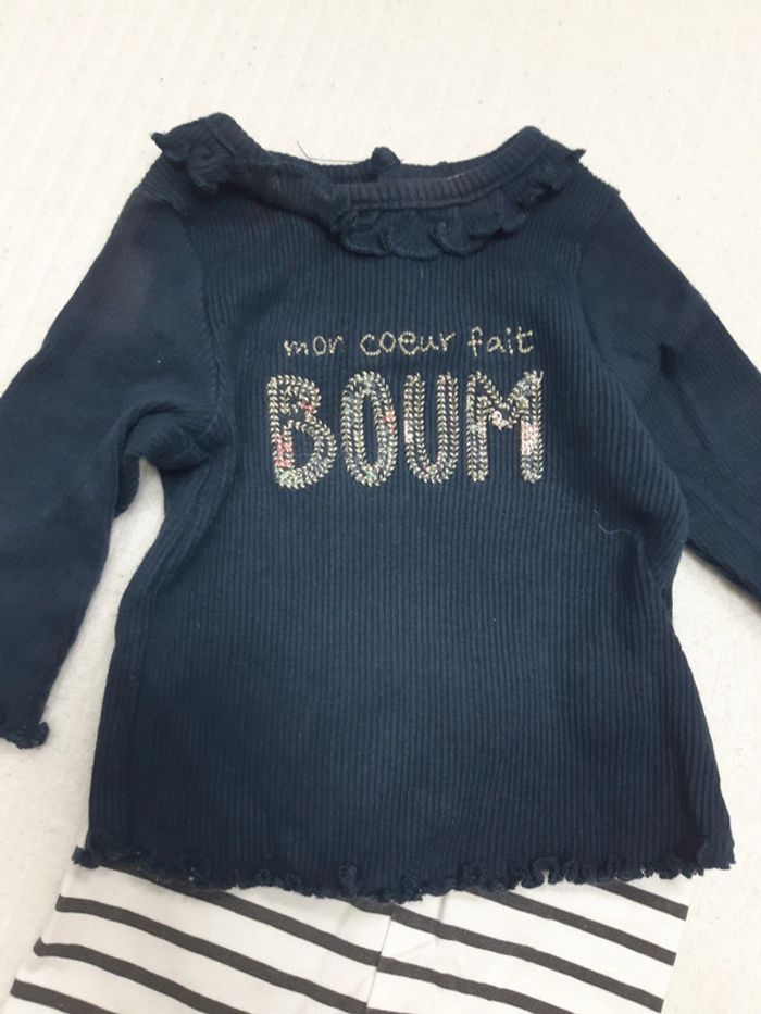 Tenue pull côtelé et legging 3 mois - photo numéro 4