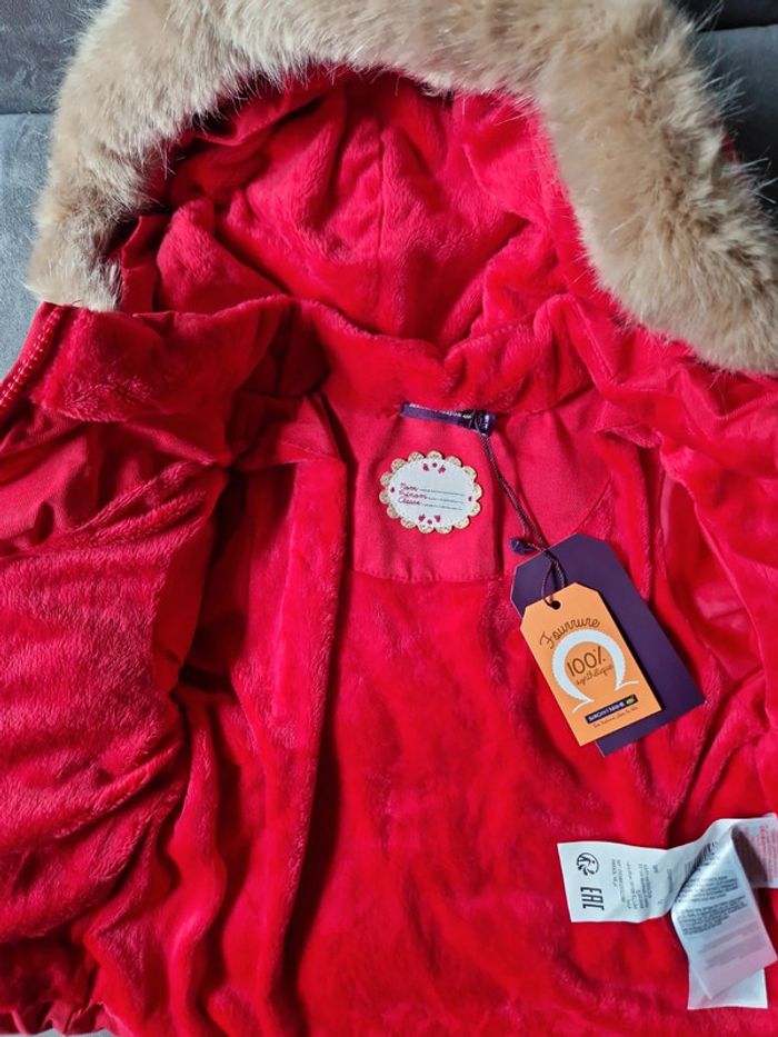 Magnifique veste doudoune rouge chaude 2 ans - photo numéro 4