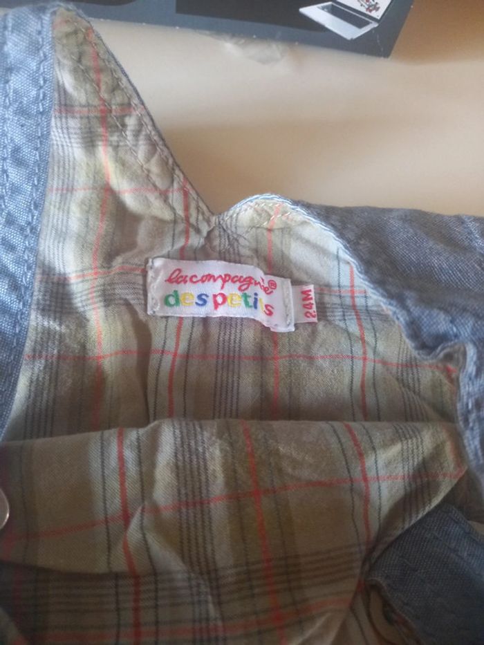 Salopette jeans + chemise assortie 24 mois - photo numéro 7