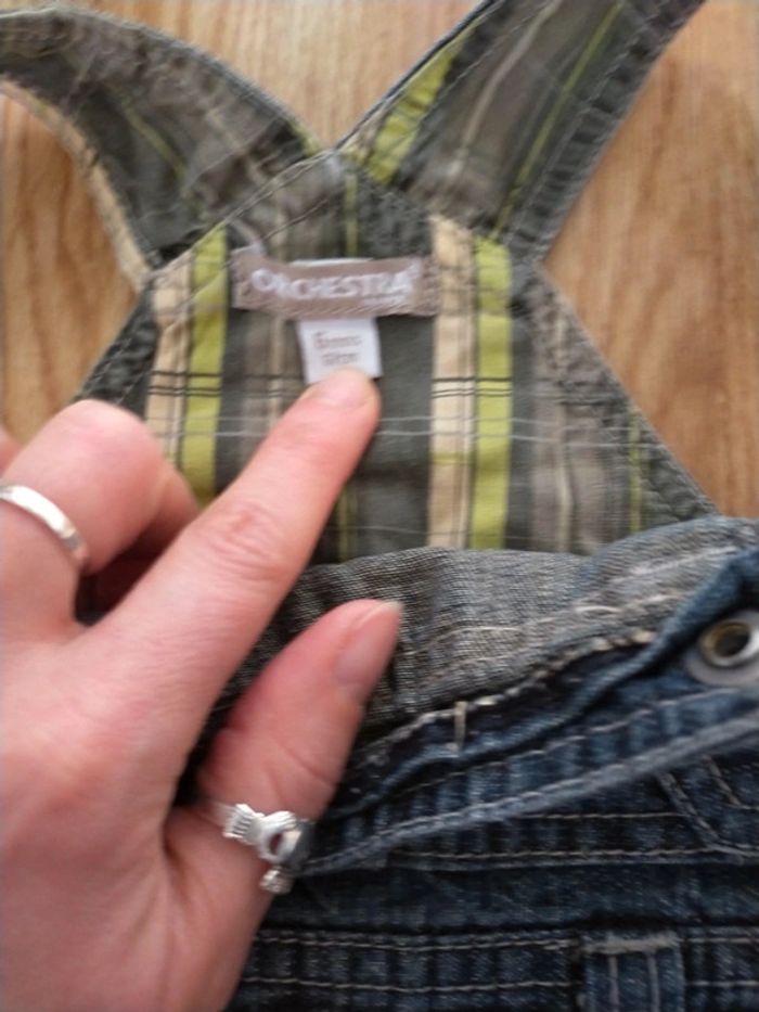 Salopette en jeans taille 6 mois - photo numéro 4