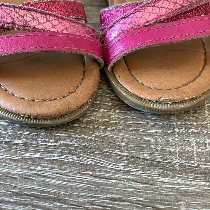 Sandales rose cuir - photo numéro 4