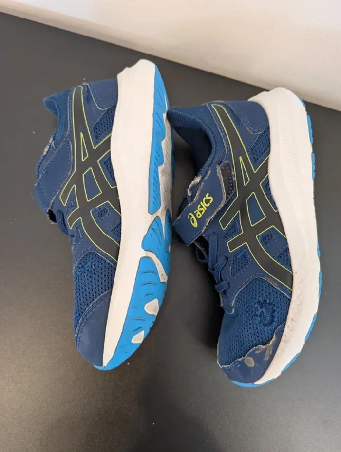 Basket bleu Asics - Taille : 32,5 - photo numéro 3