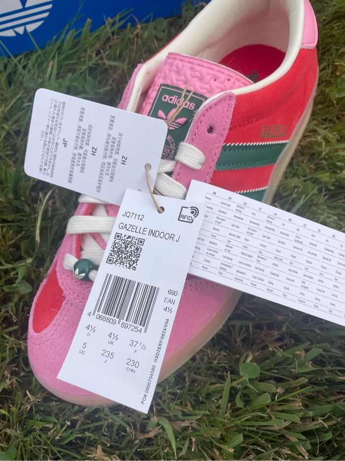 Adidas Originals Gazelle Better Scarlet Bliss Pink Dark Green - Femme 37 1/3 - photo numéro 8