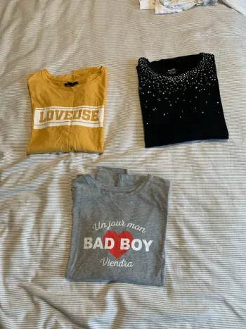 Lot 3 tee-shirts manches longues