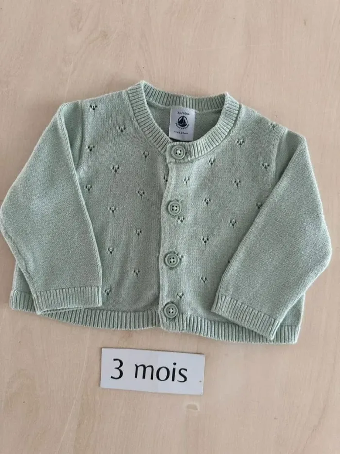 Gilet petit bateau 3 mois 60 cm - photo numéro 4