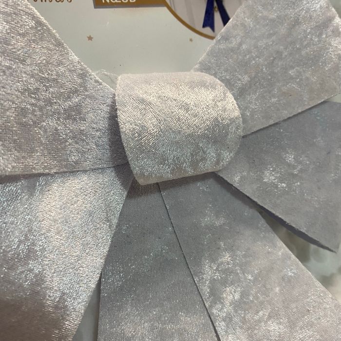 Grand nœud en velours blanc – déco de Noël - photo numéro 2