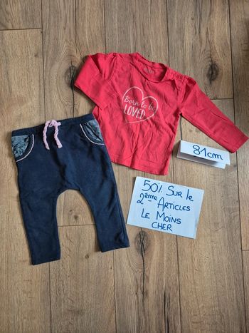 Ensemble Tee-shirt manche longue vertbaudet et jogging tom tailor