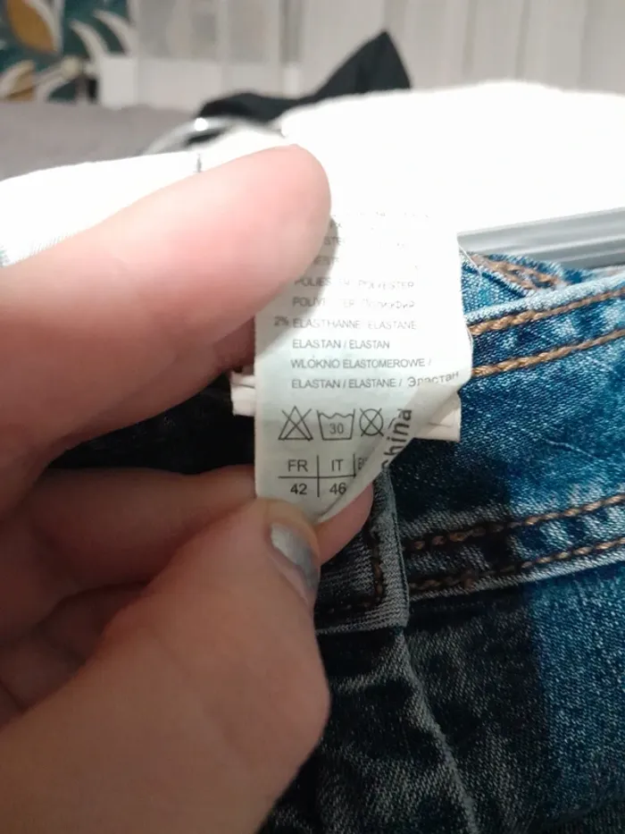 Pantacourt en Jeans - Camaïeu - Taille 42 - Très bon état - photo numéro 3