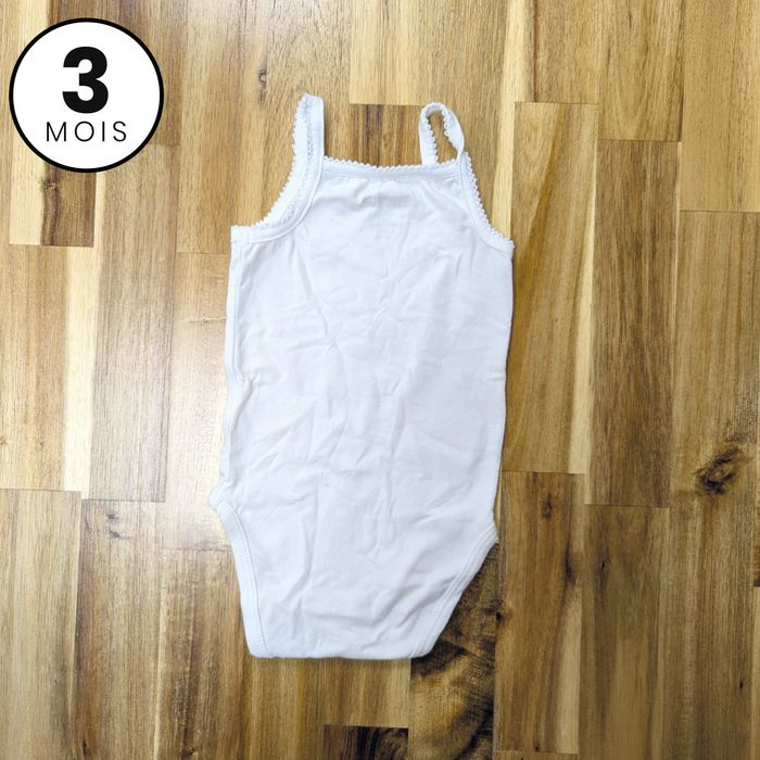 Lot de 3 body  blanc 3 mois - photo numéro 3